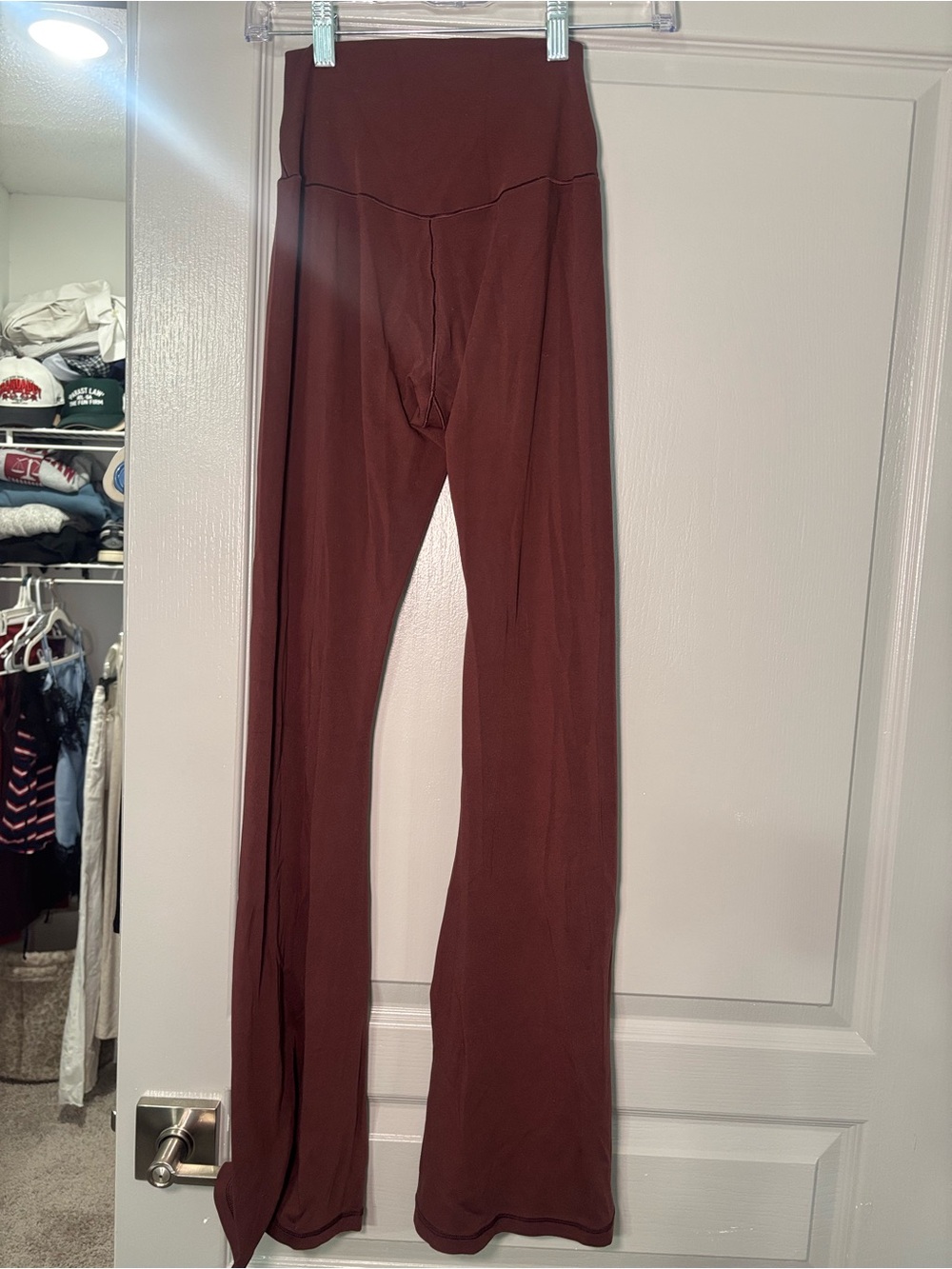 aerie High-Waist Rust-Brown Ruched Leggings - Picture 3 of 5